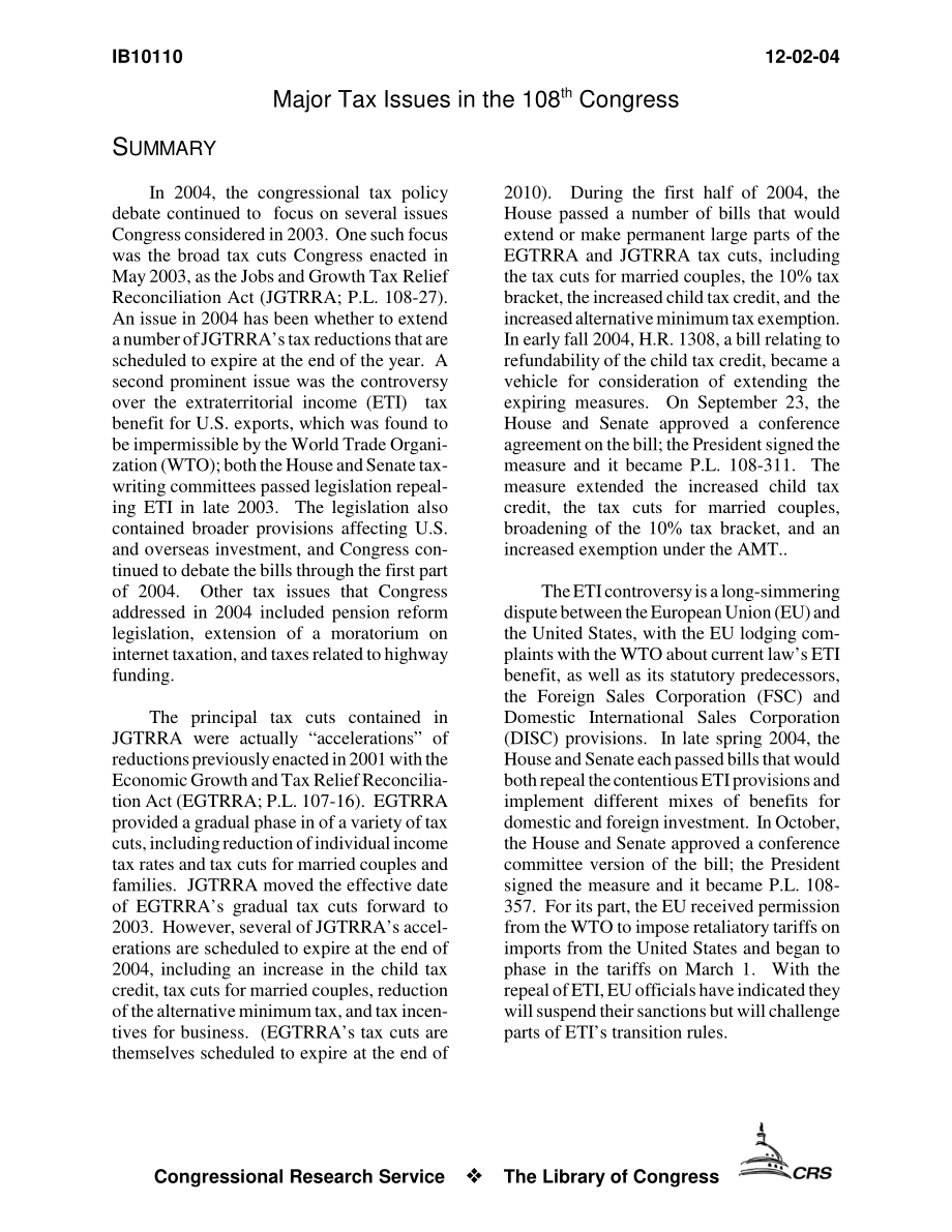 [20041202]IB10110_第108届国会的主要税务问题.pdf_第3页