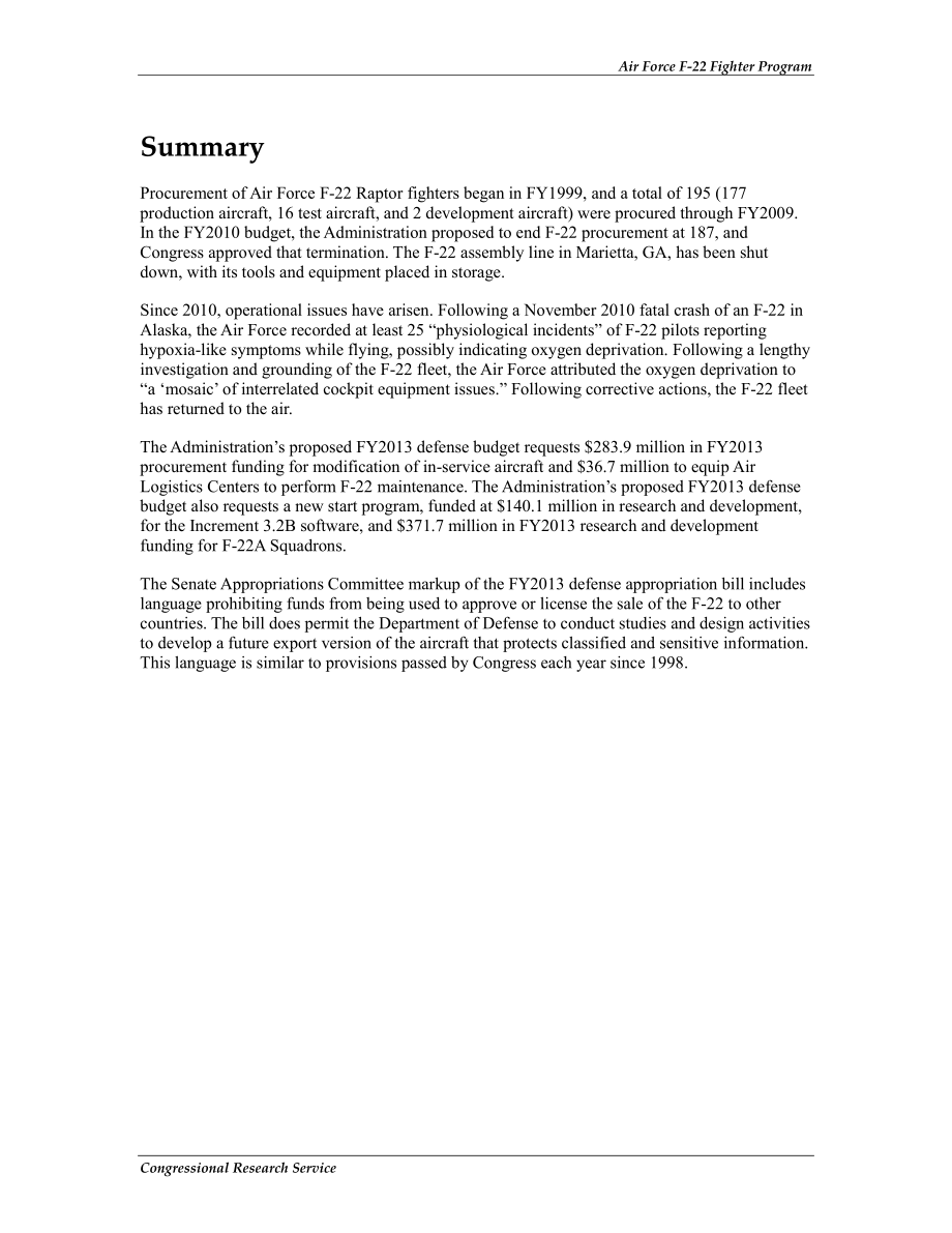[20130711]RL31673_空军F-22战斗机项目.pdf_第2页