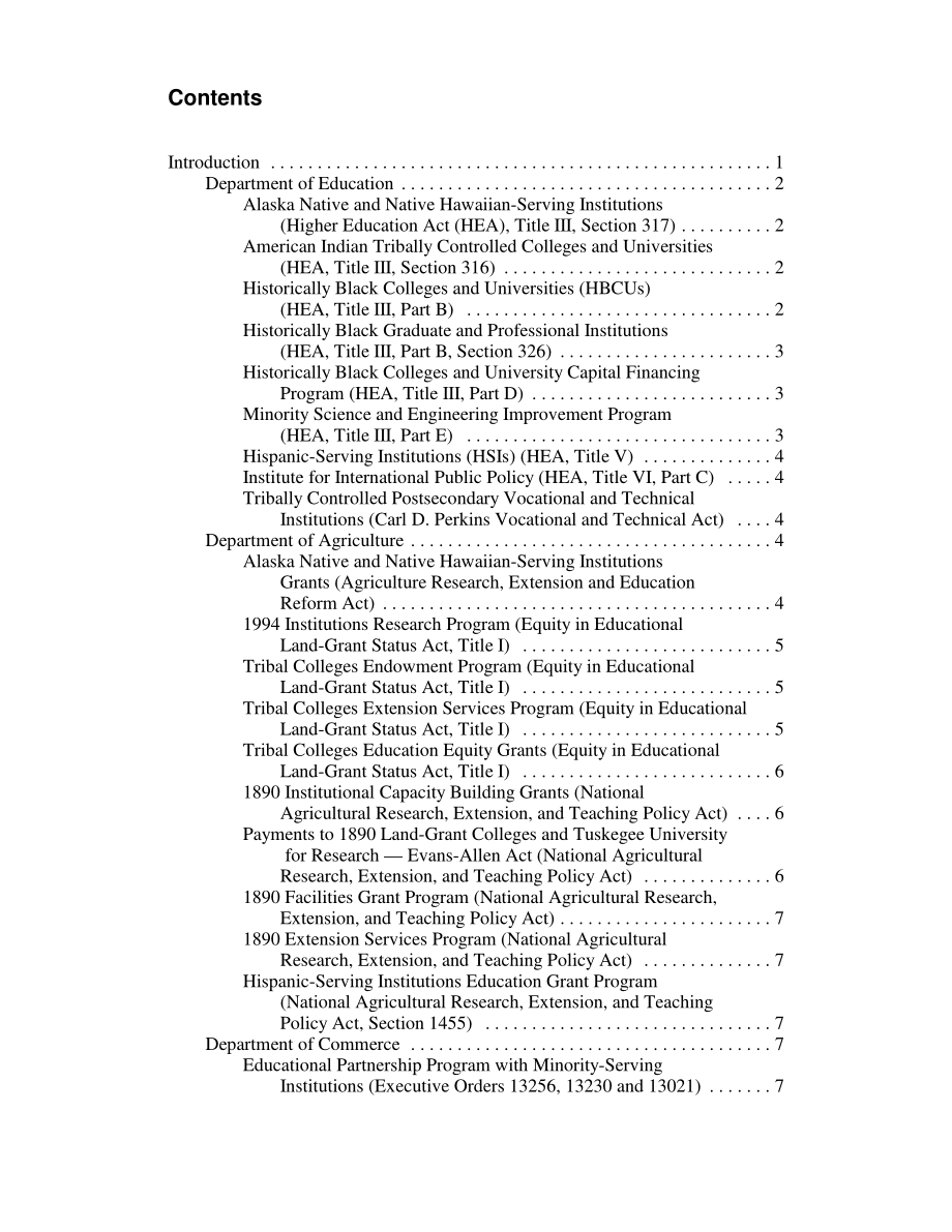 [20050624]RL32396_为少数民族服务的高等教育机构的项目提供联邦资金.pdf_第3页