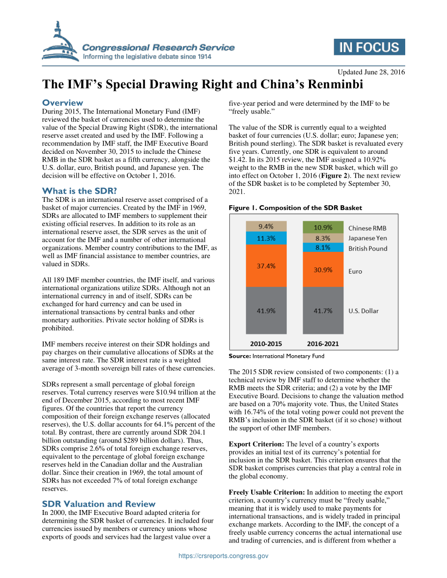 [20160628]IF10327_国际货币基金组织特别提款权与中国人民币.pdf_第1页