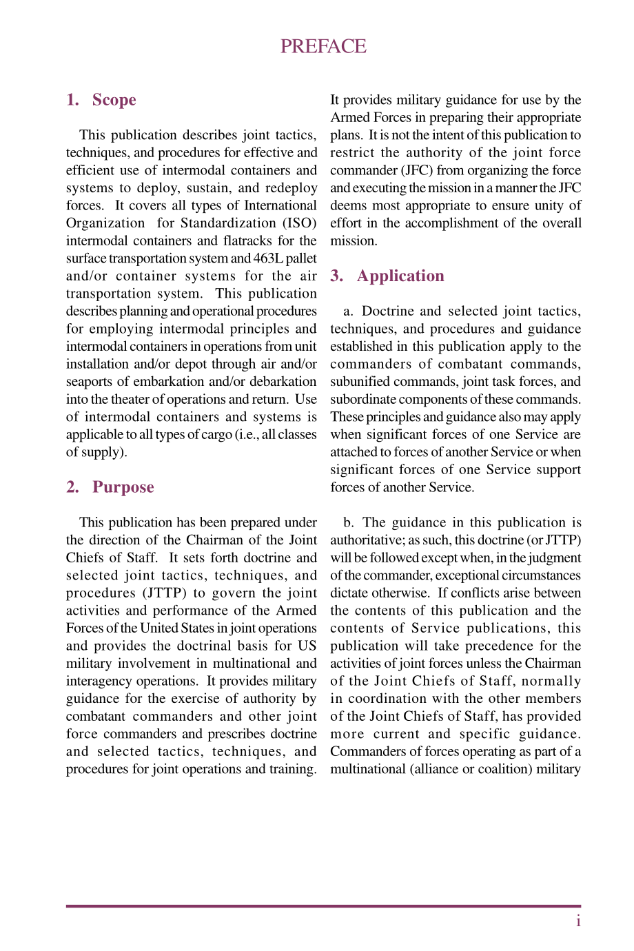 JP 4-01.7_JTTP在联合作战中使用多式联运集装箱[19970107].pdf_第2页