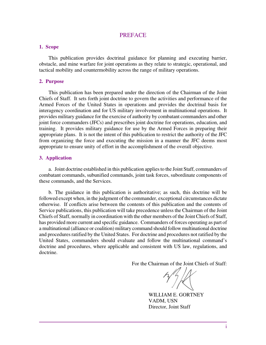 JP 3-15_联合作战中的障碍、障碍和地雷战[20110617].pdf_第3页