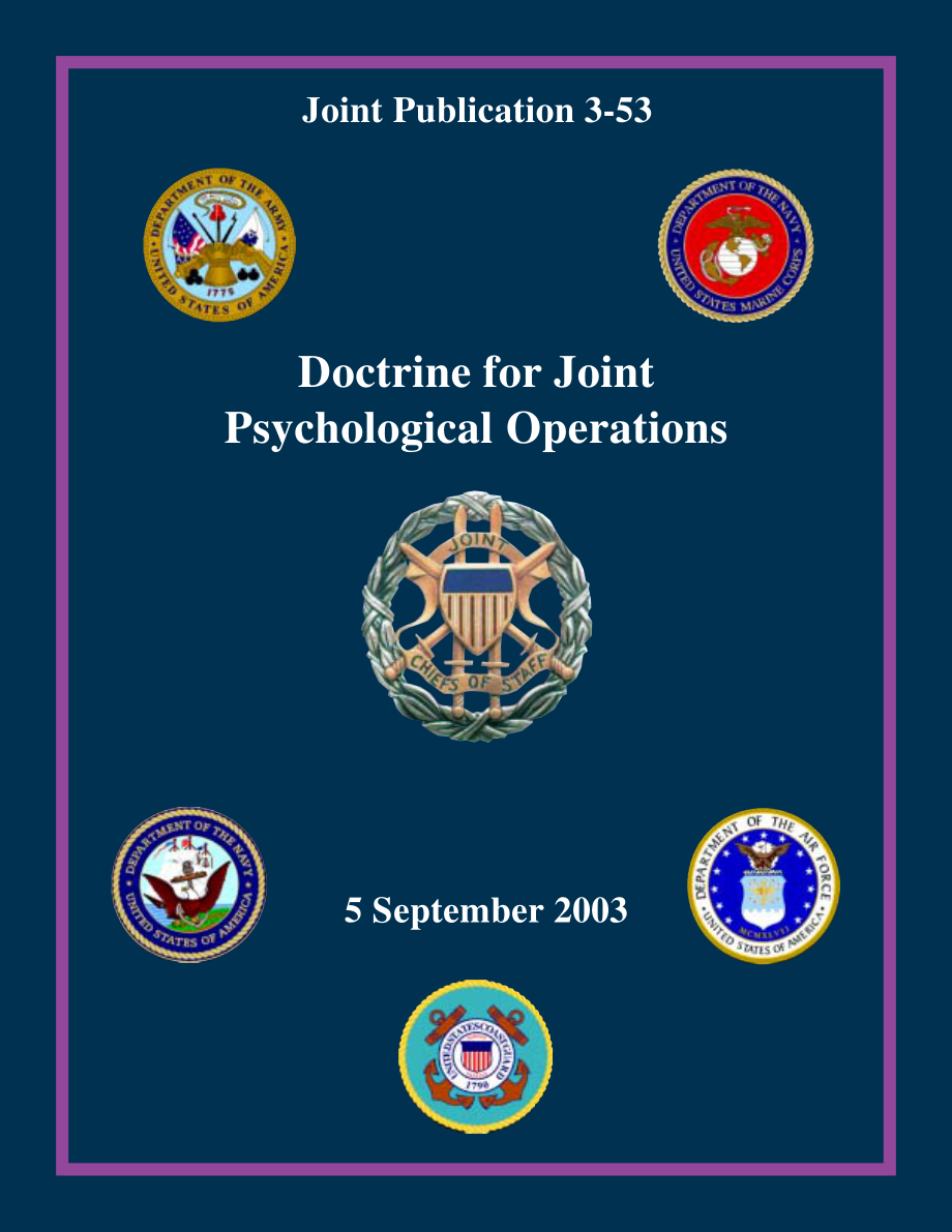 JP 3-53_心理操作联合条令[20030905].pdf_第1页
