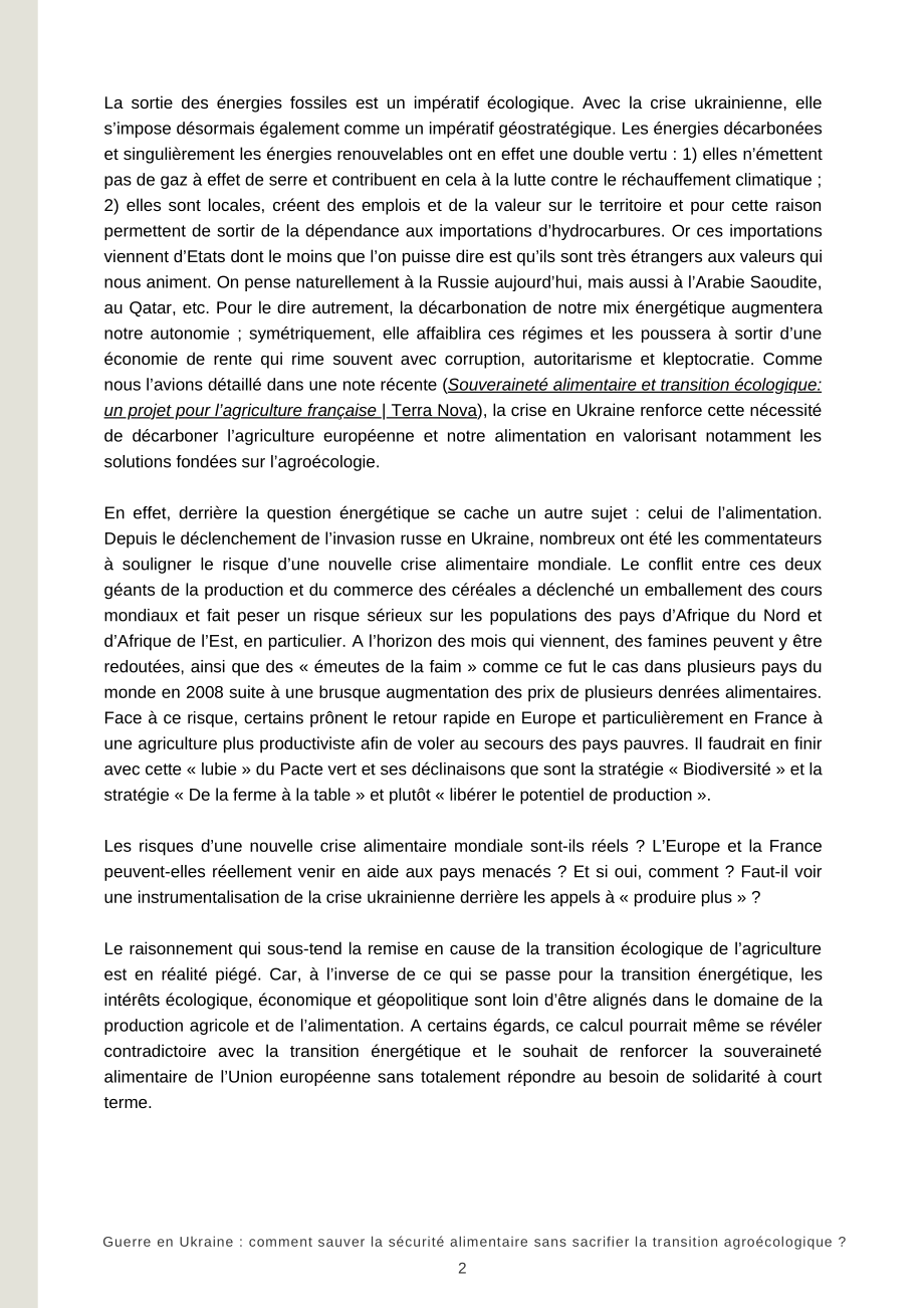 乌克兰战争 如何在不牺牲农业生态转型的前提下拯救食品安全？_第2页