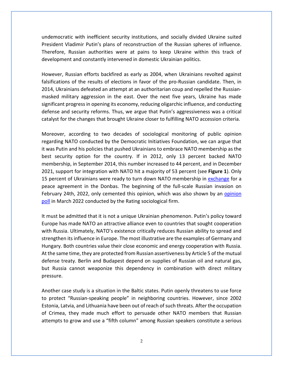 乌克兰需要强硬的安全保障北约成员国优先_第2页