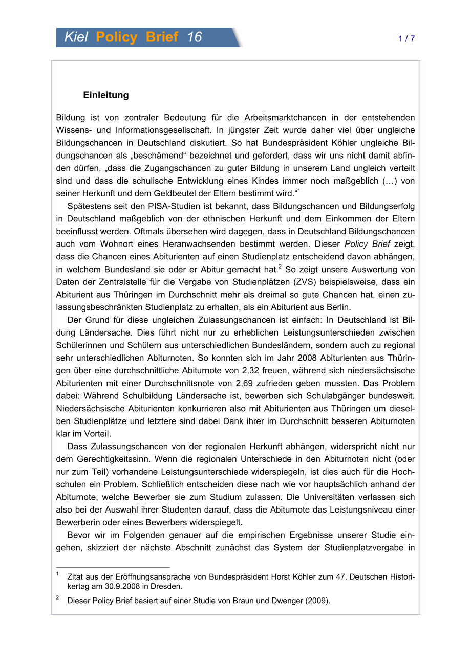 [德国基尔]进入大学的机会：地域来源显著（德文）[2010]_第2页
