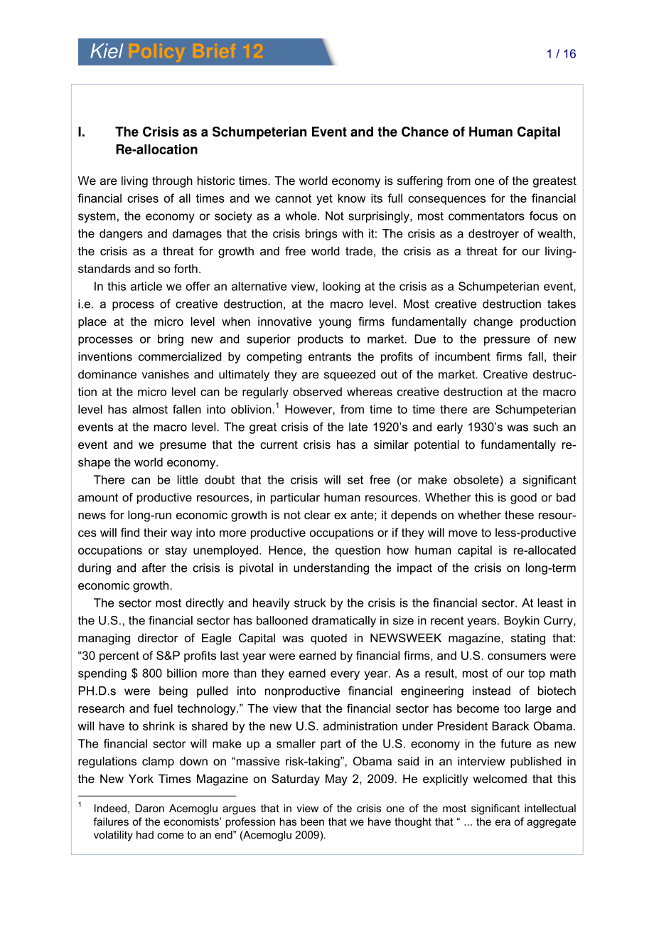 [德国基尔]危机后的调整——金融业会萎缩创业会繁荣吗？[2009]_第2页