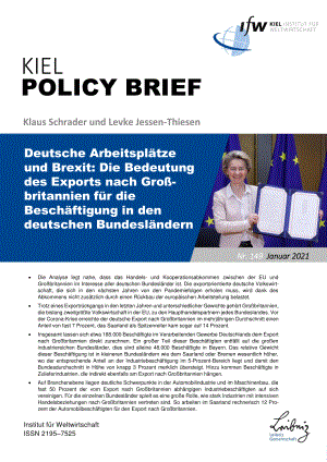 [德国基尔]德国就业与英国脱欧：出口到英国对德国各州就业的重要性[2021]