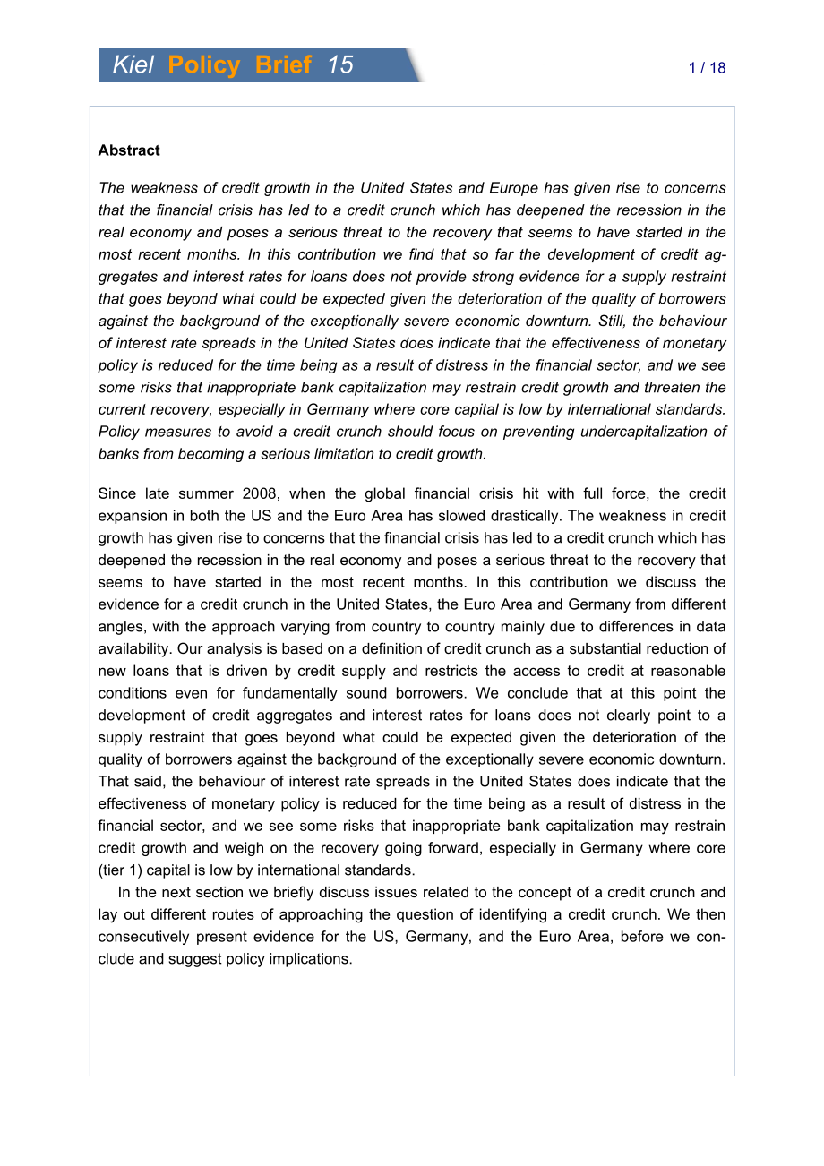 [德国基尔]我们会面临信贷危机吗？[2009]_第2页