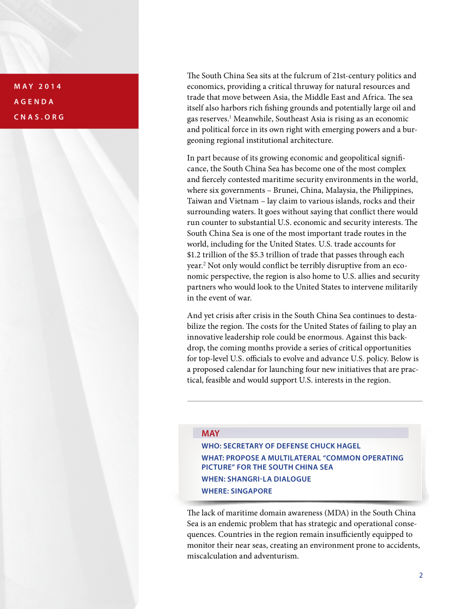 推进美国对南中国海政策的夏季日历[20140521].pdf_第2页