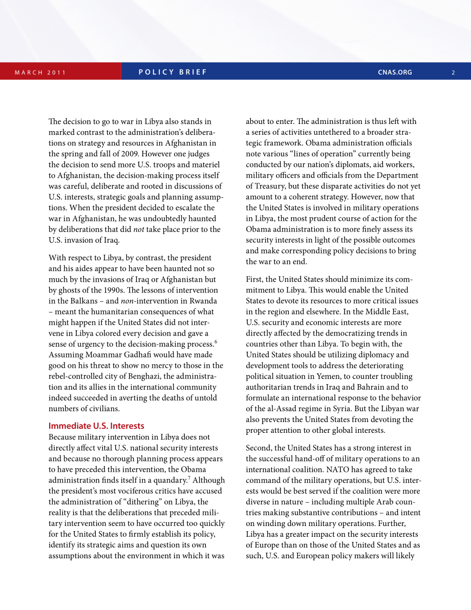 制定利比亚战略 对奥巴马政府的政策建议[20110328].pdf_第2页