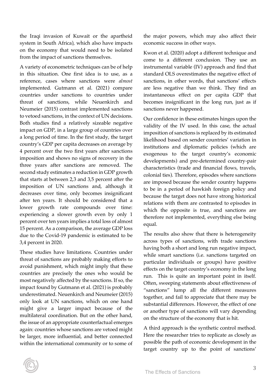 The effects of sanctions 制裁的影响_第3页