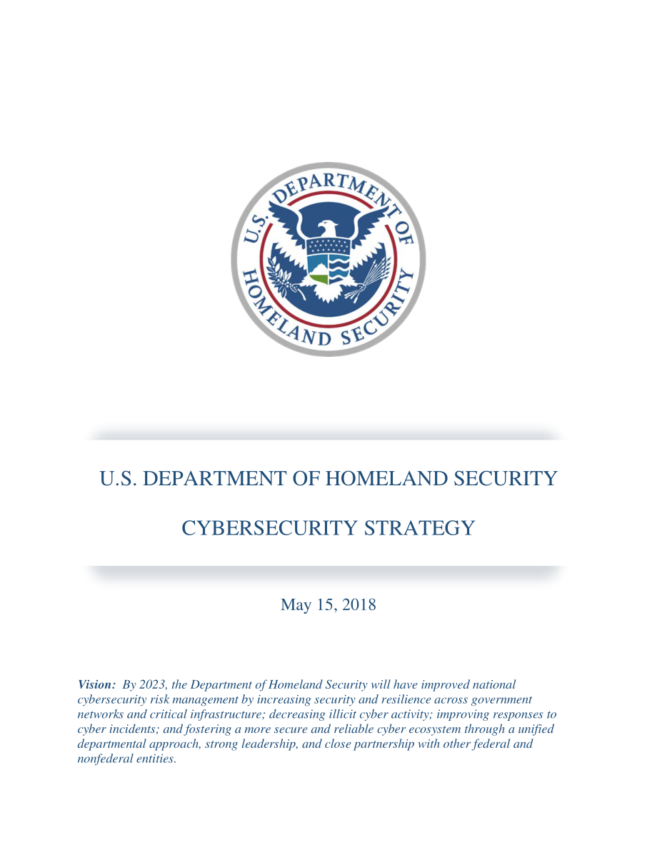 美国国土安全部网络空间安全战略2018.pdf_第1页