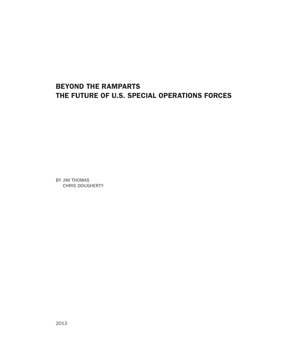 CSBA_20130510_城墙之外：美国特种作战部队的未来.pdf_第2页