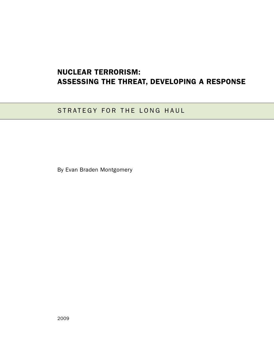 CSBA_20090422_核恐怖主义:评估威胁制定应对措施.pdf_第3页