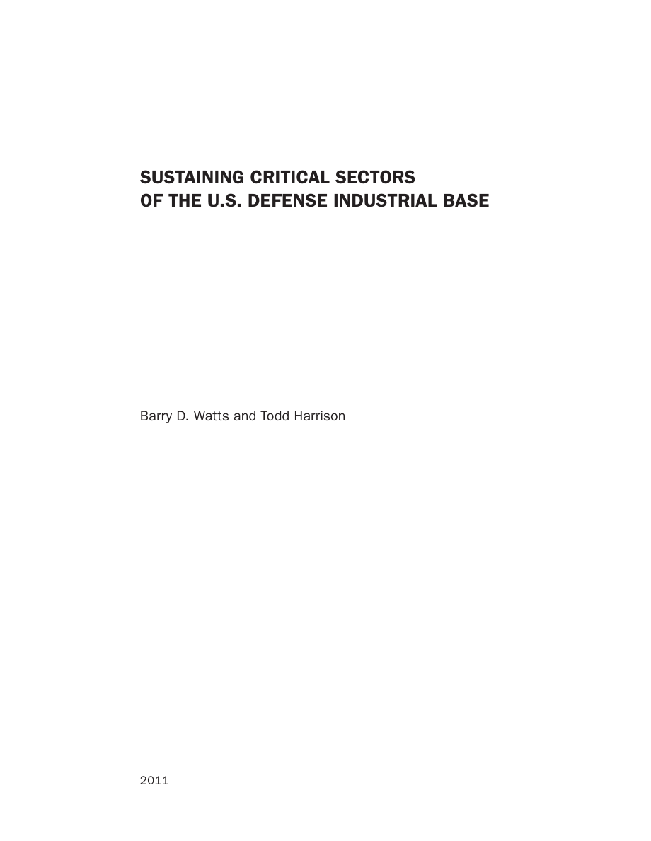 CSBA_20110920_维持美国国防工业基地的关键部门.pdf_第2页