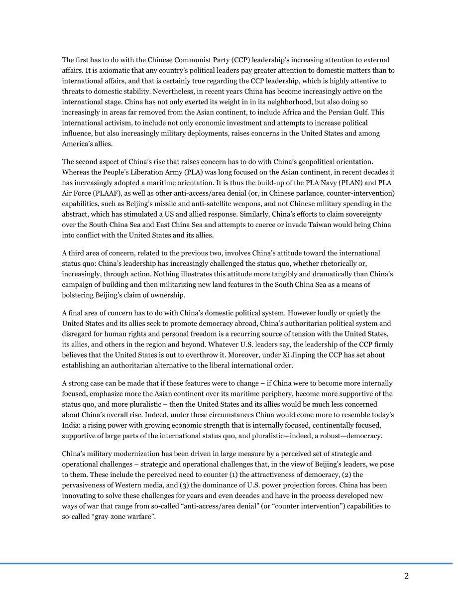 CSBA_20190620_美中经济与安全审查委员会关于“世界级”军事力量的声明：评估中国的全球军事野心.pdf_第2页
