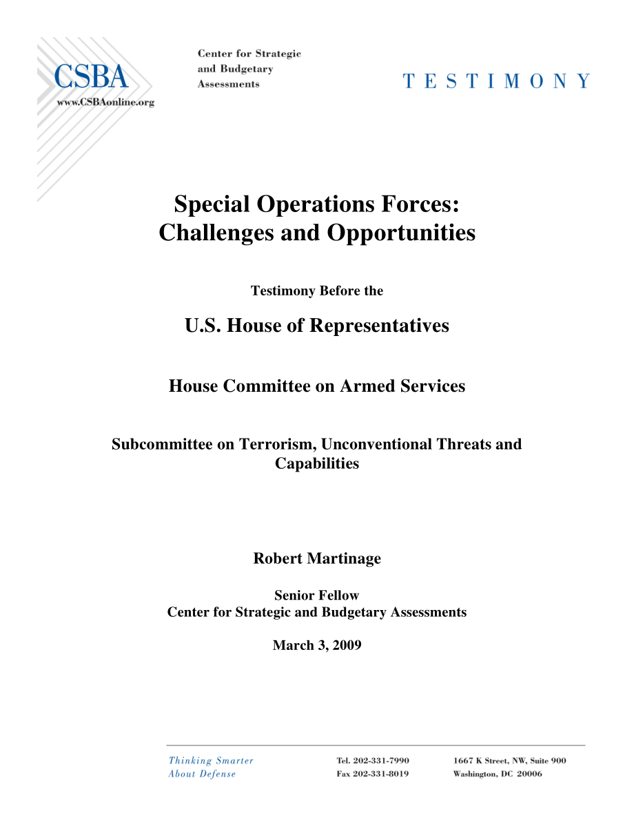 CSBA_20090303_特别行动部队：挑战与机遇.pdf_第1页