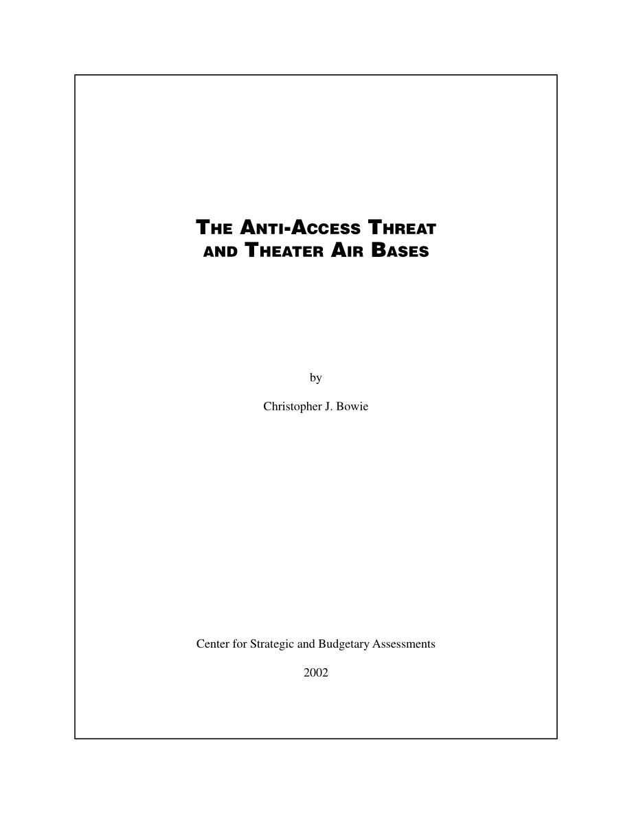 CSBA_20020924_反介入威胁和战区空军基地.pdf_第1页