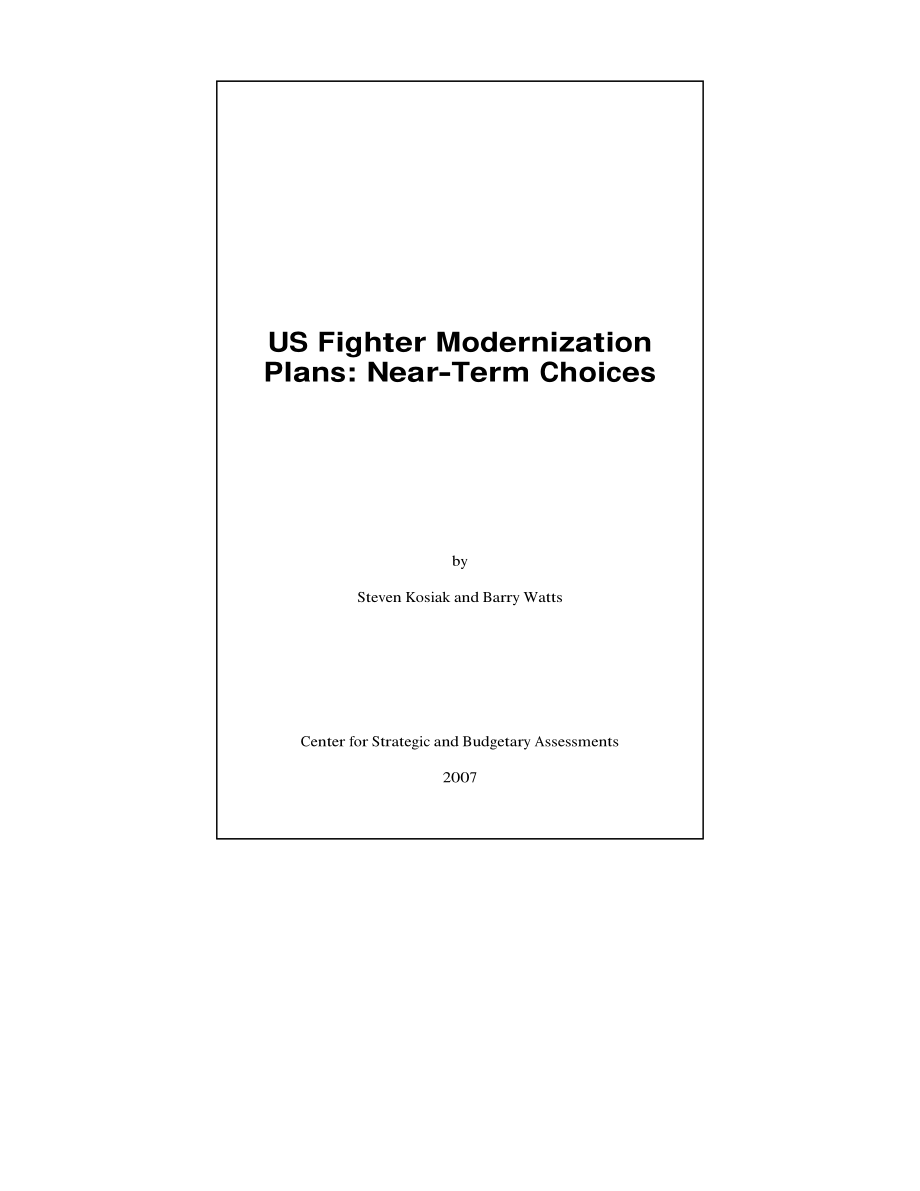 CSBA_20070620_美国战斗机现代化计划：近期选择.pdf_第3页