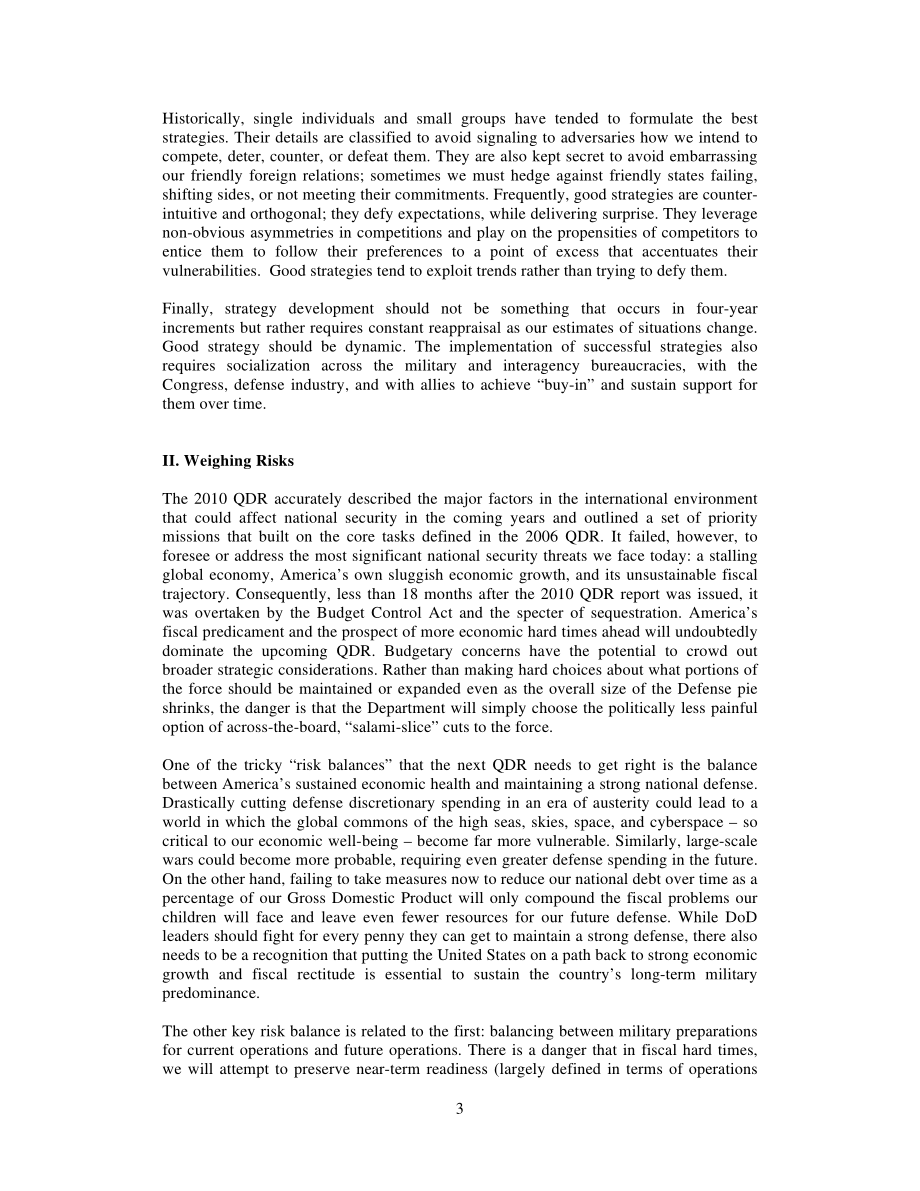 CSBA_20130226_四年防务评估：过程、政策和前景.pdf_第3页