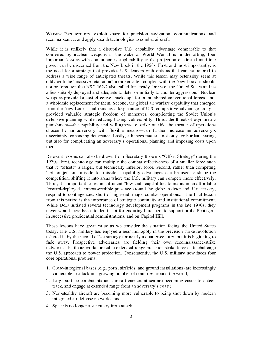 CSBA_20141202_海上和空中力量在国防部第三抵消战略中的作用.pdf_第2页