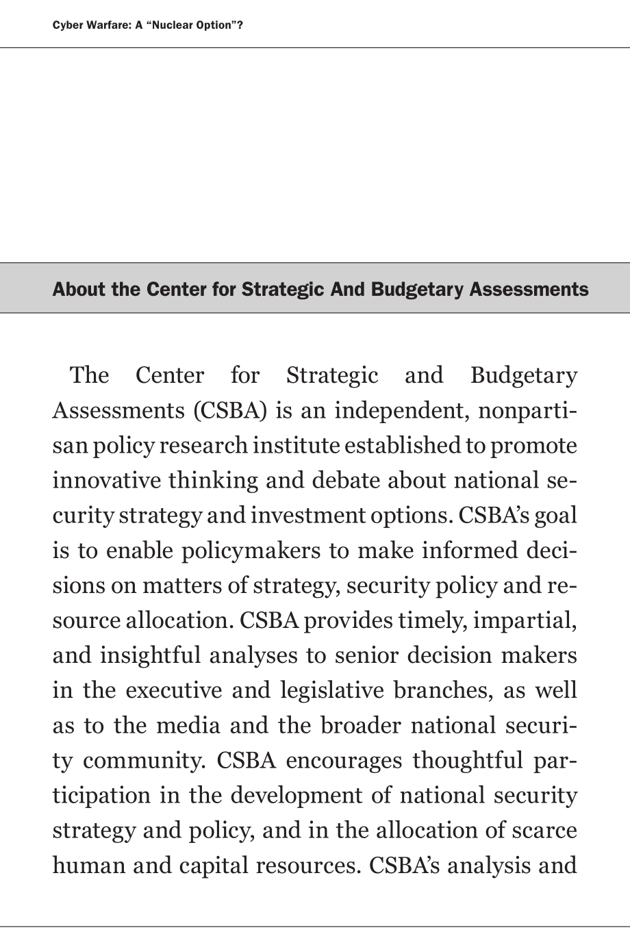 CSBA_20120824_网络战争：一种“核选择”？.pdf_第3页