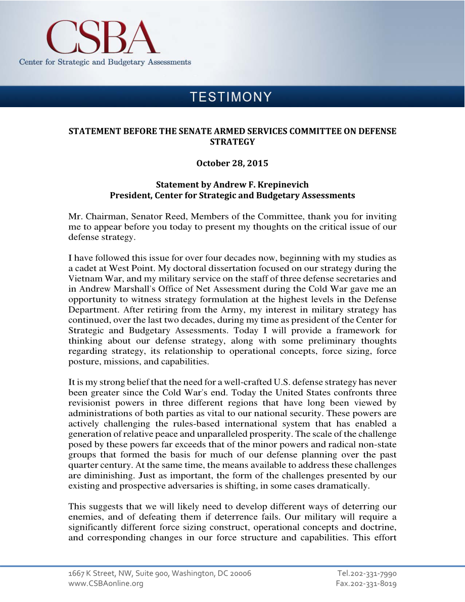 CSBA_20151030_国防战略的替代方法.pdf_第1页