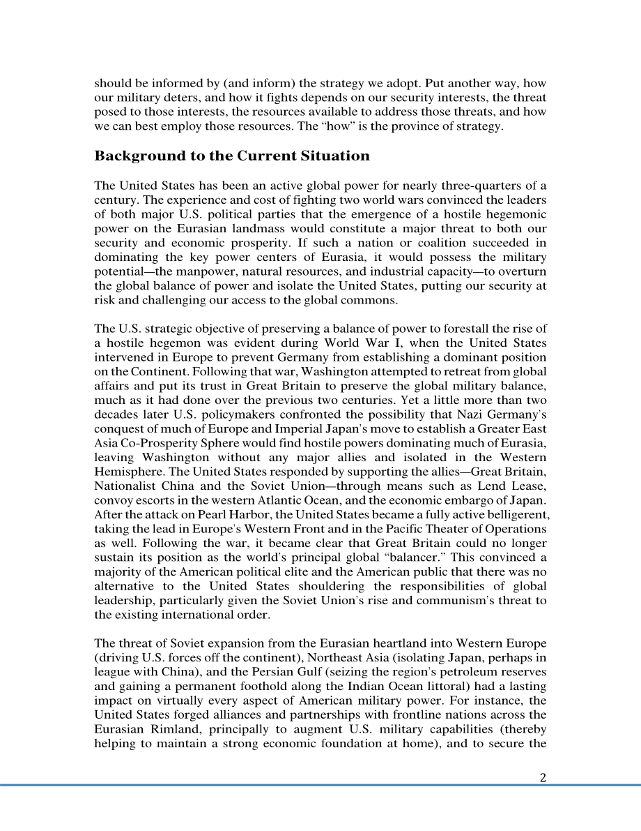 CSBA_20151030_国防战略的替代方法.pdf_第2页