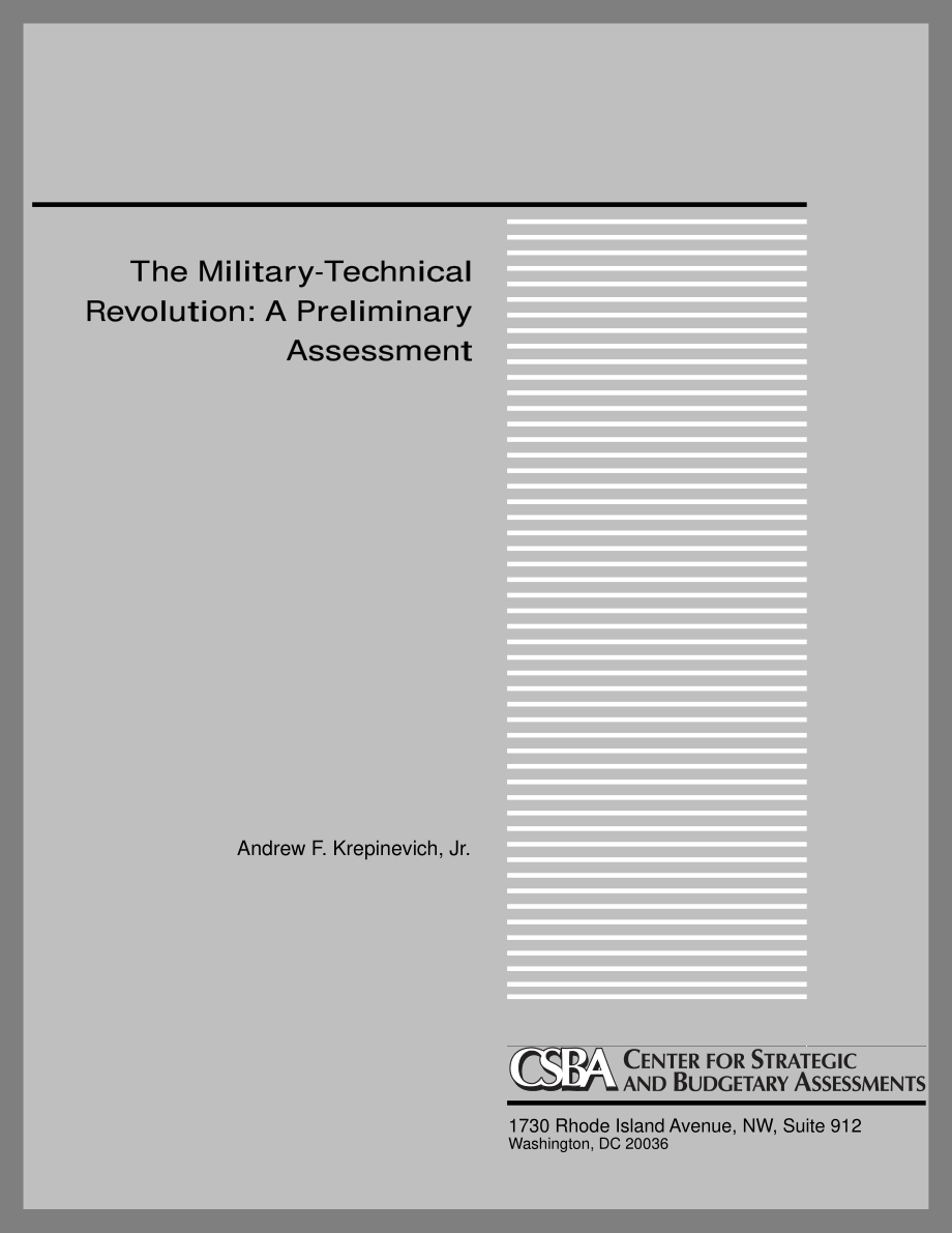 CSBA_20021002_军事技术革命：初步评估.pdf_第1页