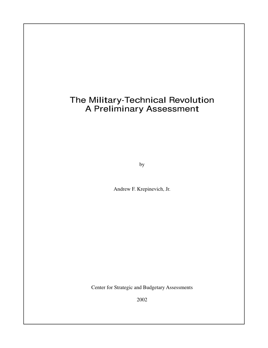 CSBA_20021002_军事技术革命：初步评估.pdf_第3页