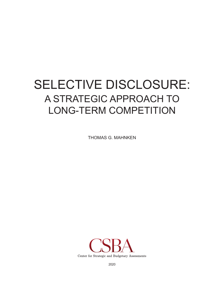 CSBA_20201102_选择性披露：一种长期竞争的战略方法.pdf_第3页