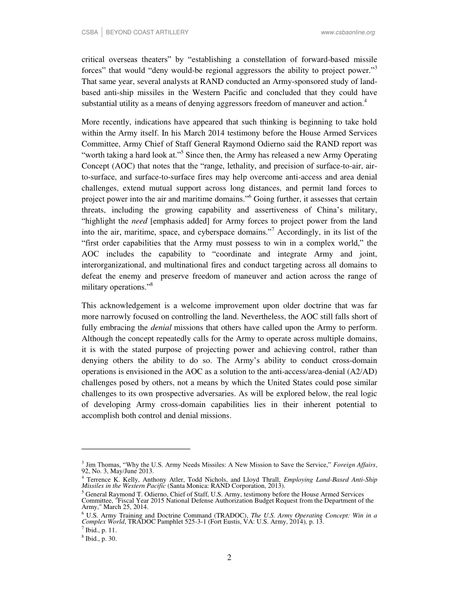 CSBA_20141029_超越海岸炮兵：跨域否认和军队.pdf_第3页