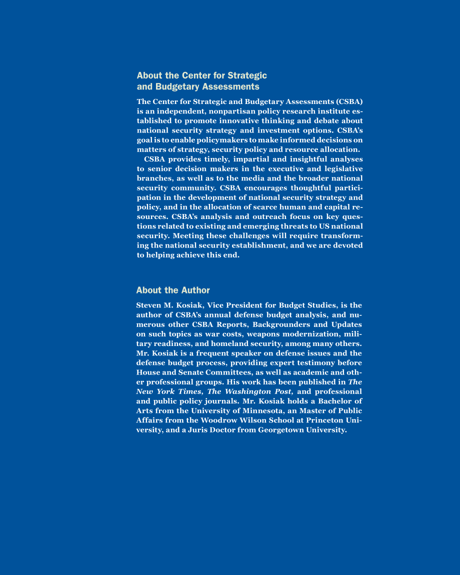 CSBA_20080821_美国国防预算：长期的选择和选择.pdf_第2页