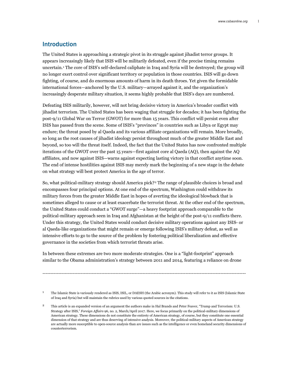 CSBA_20170310_ISIS之后：美国在全球反恐战争中的政治军事战略.pdf_第3页