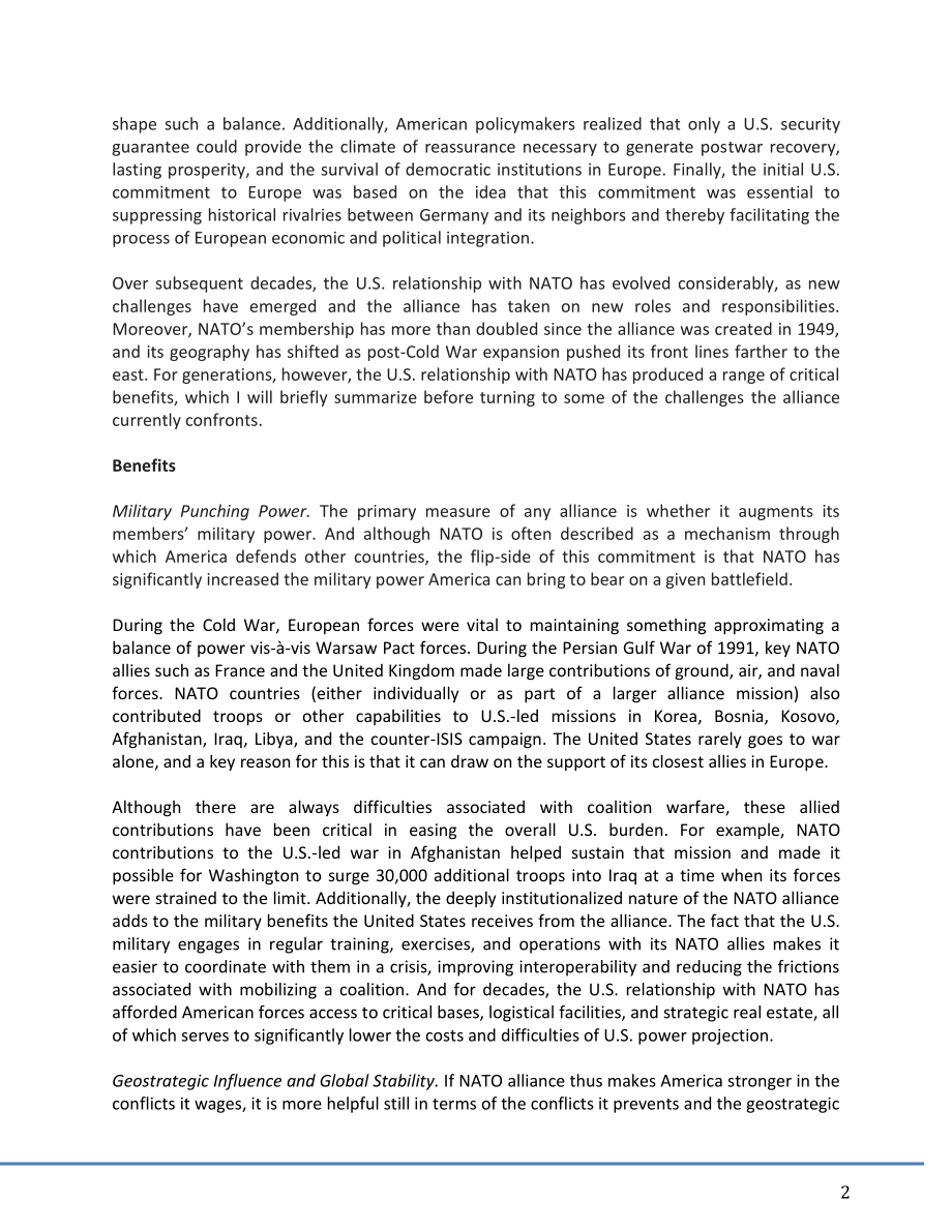 CSBA_20190326_在众议院外交事务委员会关于跨大西洋联盟的起源和持久价值的声明.pdf_第2页