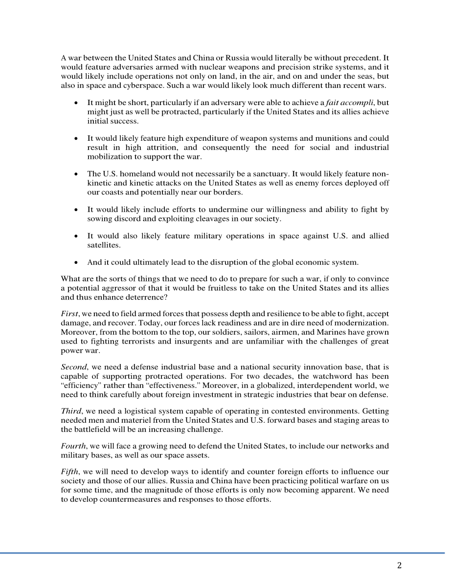 CSBA_20180130_向众议院军事委员会提交的关于美国军队为未来战争做好准备的声明.pdf_第2页
