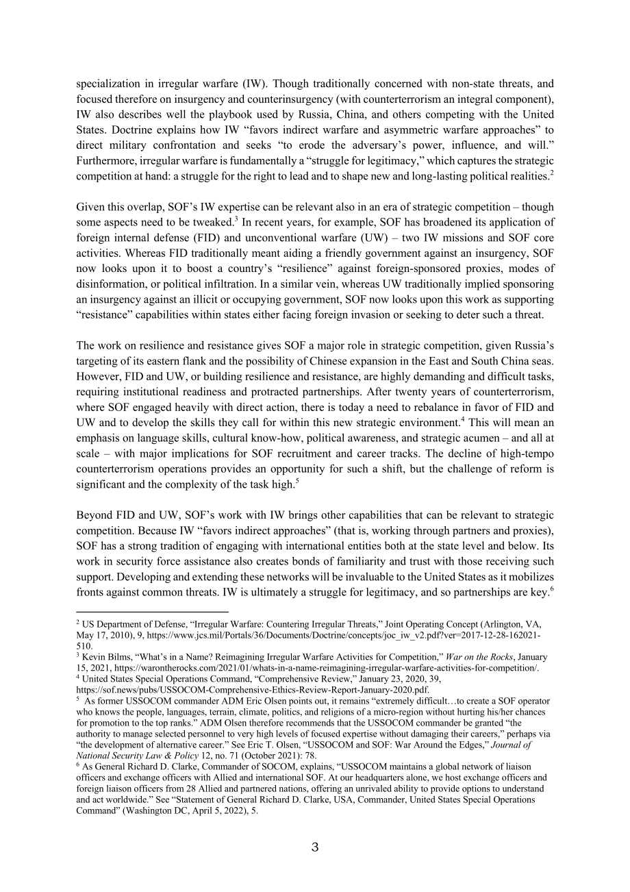 评估特种作战在大国竞争中的作用 202302_第3页