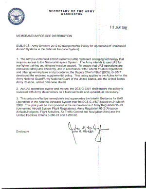 2012 美国国家航空系统无人机系统的军事补充政策