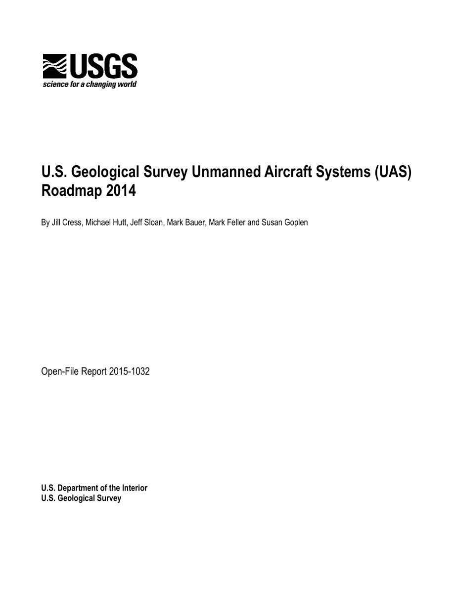 美国地质调查局无人机系统(UAS) 2014年路线图_第1页