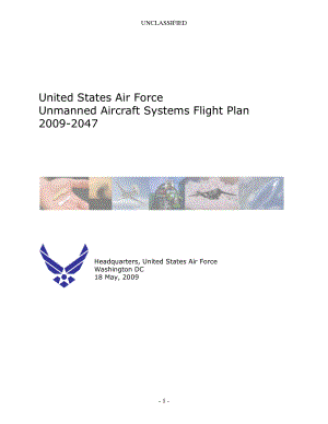 美国空军无人飞机系统飞行计划2009-2047