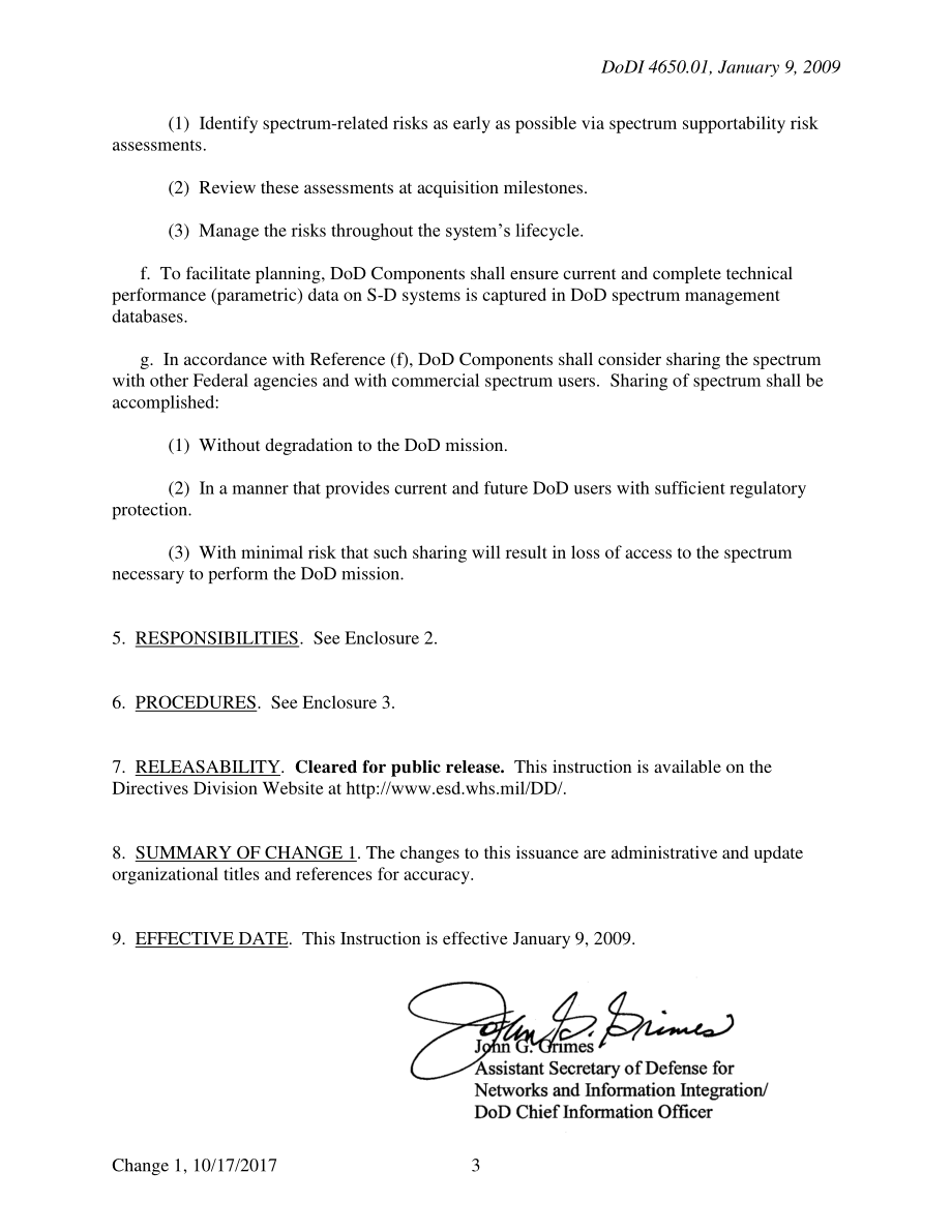 DoDI 4650.01 电磁频谱管理和使用政策与程序.pdf_第3页
