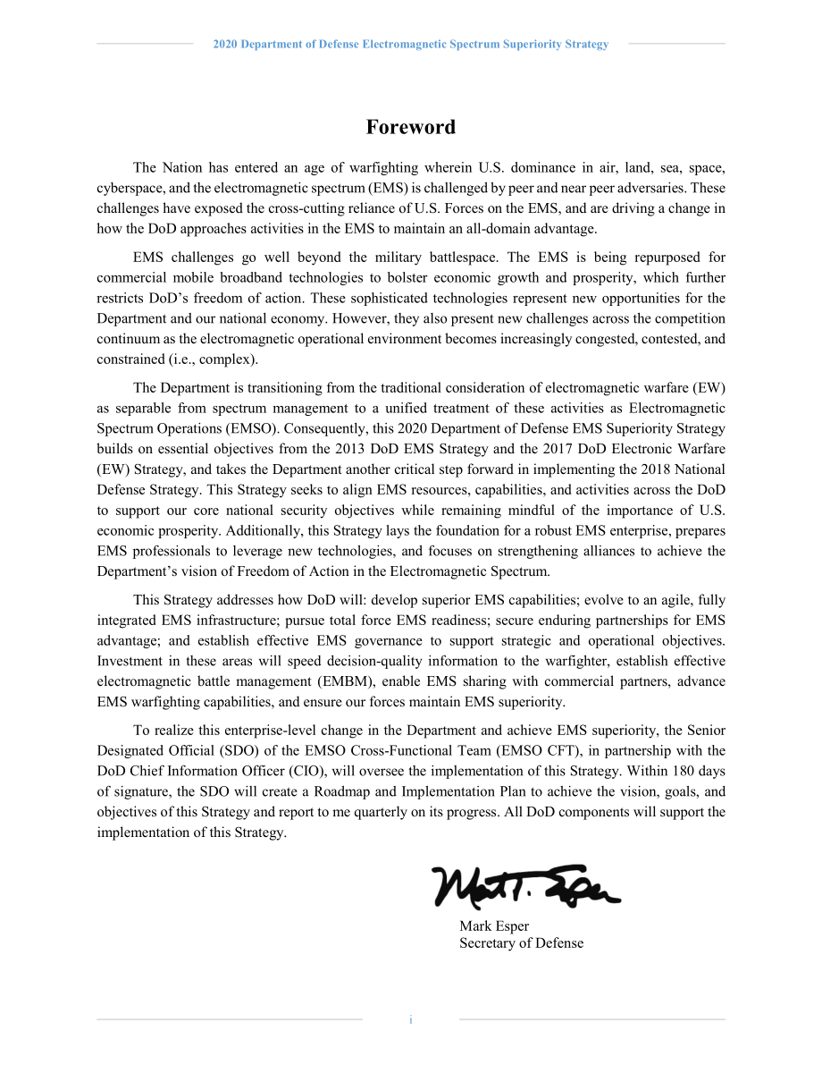 2020 年国防部电磁频谱优势战略.pdf_第3页