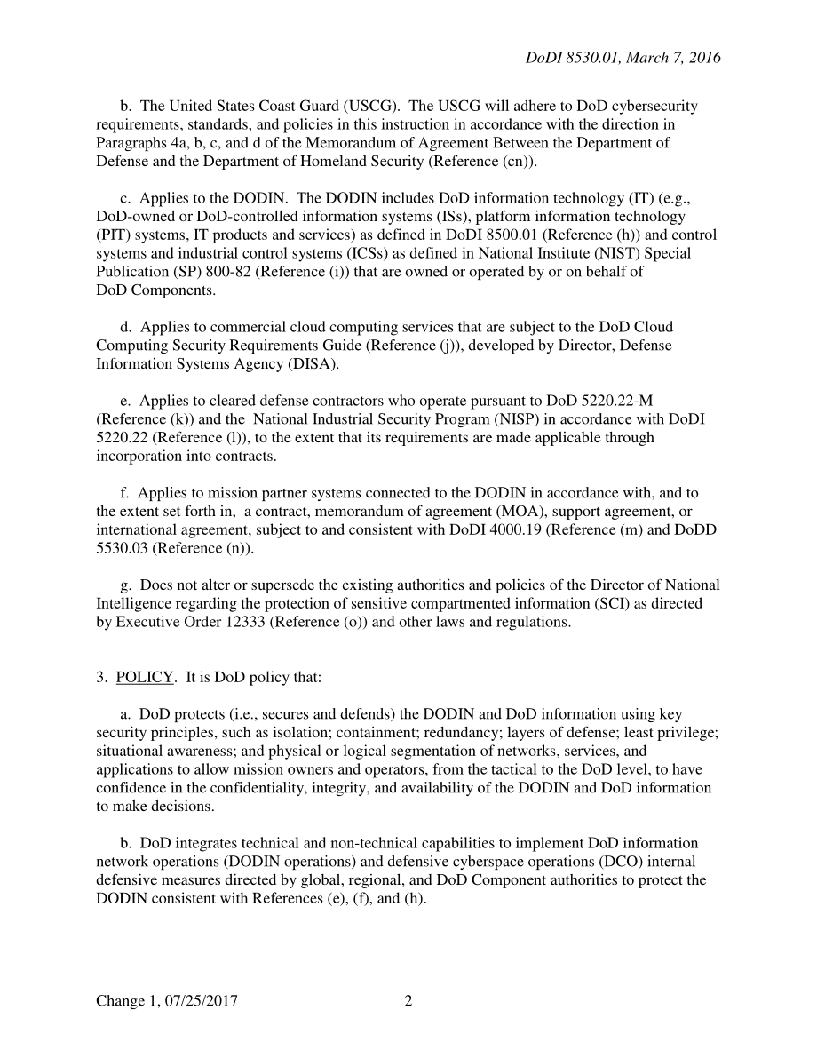 DoDI 8530.01-M 国防部计算机网络防御服务提供商认证和授权.pdf_第2页