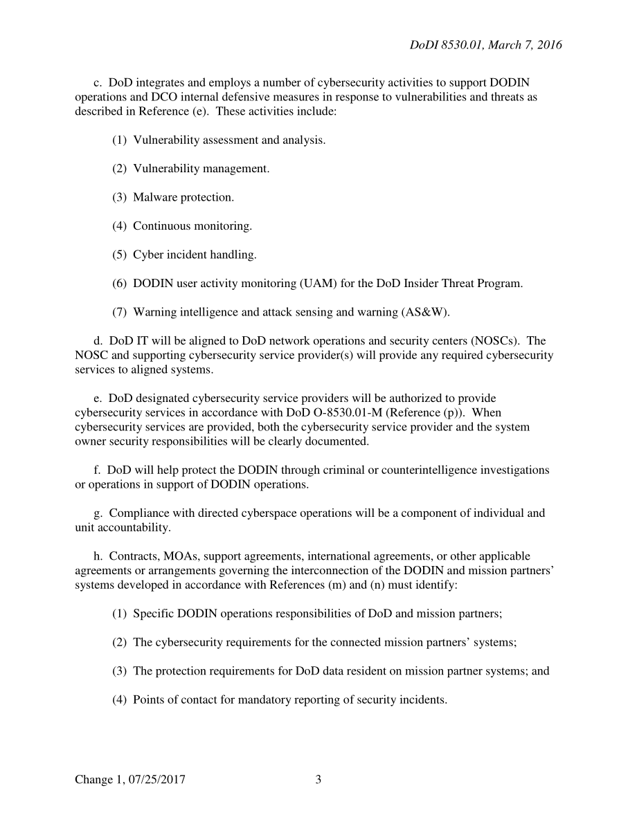 DoDI 8530.01-M 国防部计算机网络防御服务提供商认证和授权.pdf_第3页