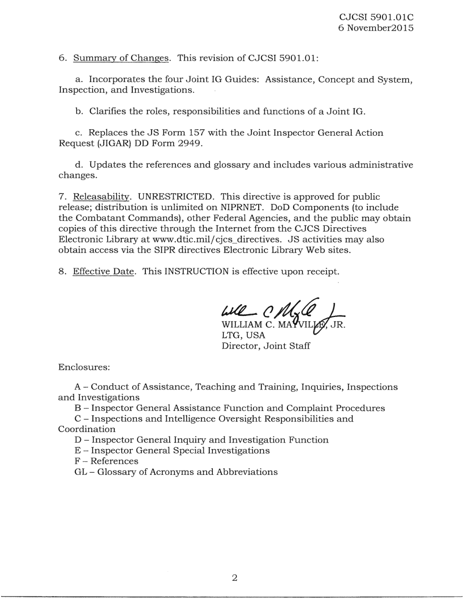 CJCSI 5901.01C 联合参谋部监察长的职责、程序和监督职能.pdf_第2页