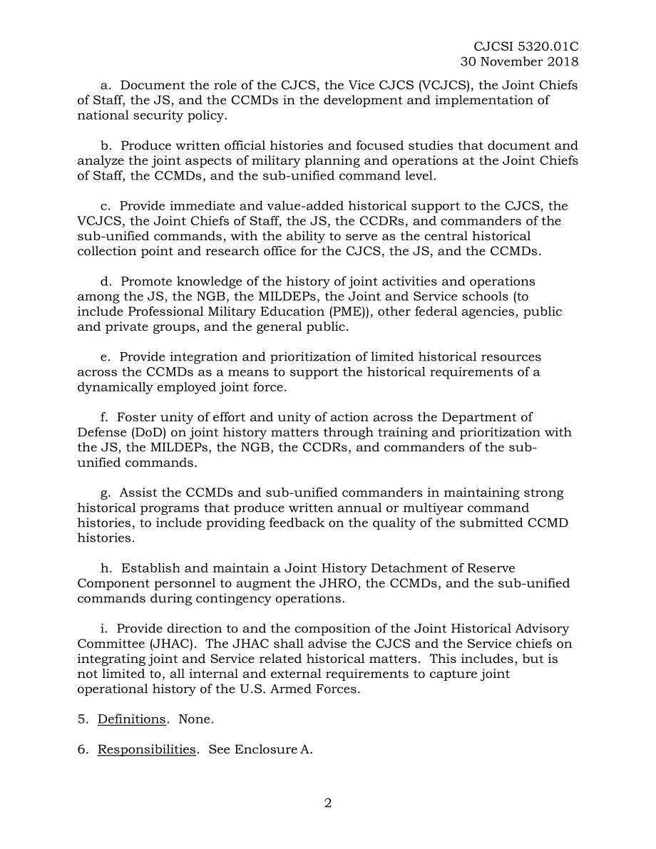 CJCSI 5320.01C 联合历史项目指南.pdf_第2页