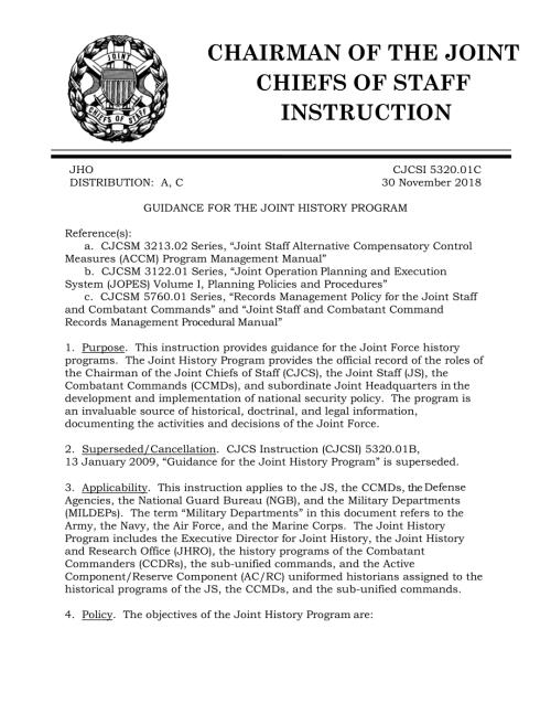 CJCSI 5320.01C 联合历史项目指南.pdf