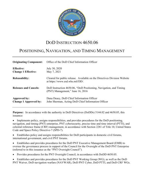 DoDI 4650.06 定位、导航和时序管理.pdf