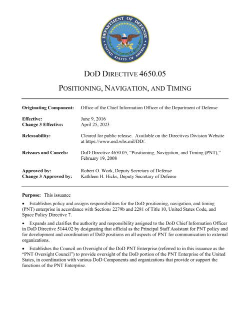 DoDD 4650.05 定位、导航和计时.pdf